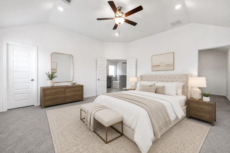 Virtually stays primary bedroom. Virtually stays primary bedroom.