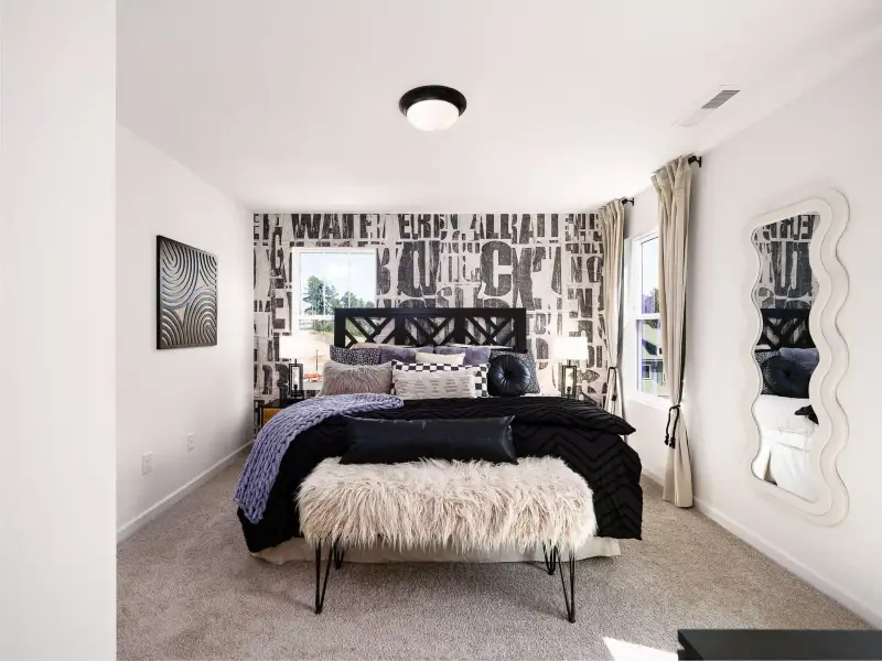 Furnished interior view inside a new home in Dukes Ridge, Charlotte (Image 13).