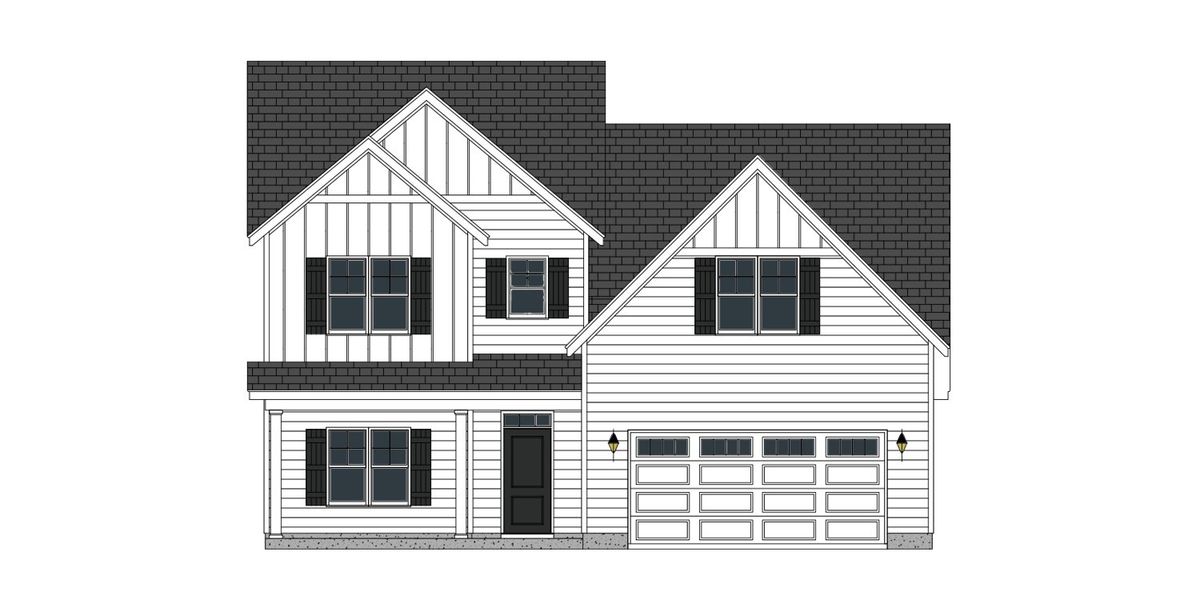 Front exterior of a new home in Arbor Hills South II, Greenville, NC, highlighting curb appeal (Image 23).