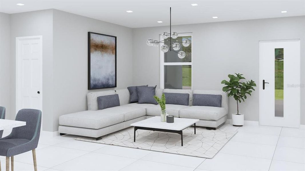 Furnished interior view inside a new home in , Sebring (Image 7).