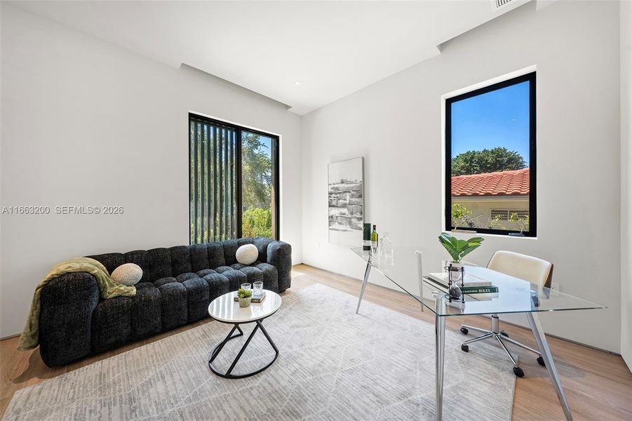 Furnished interior view inside a new home in , Miami Beach (Image 17). Furnished interior view inside a new home in , Miami Beach (Image 17).