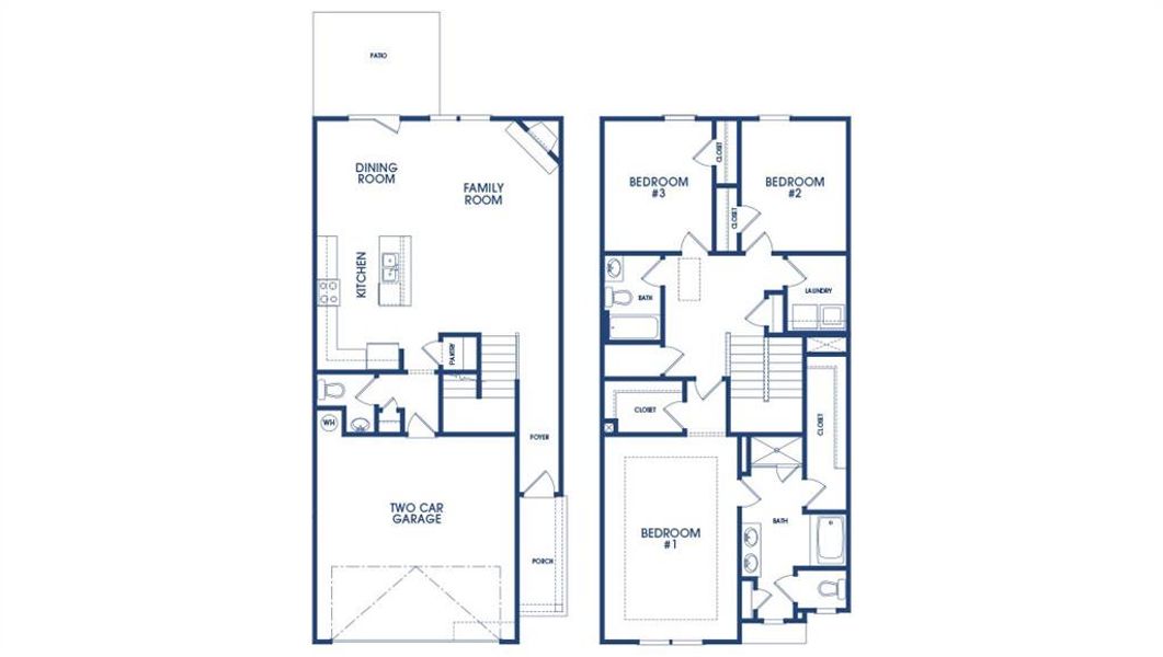 2D floor plan layout of this home in Echo Glen, Stockbridge, GA (Image 5).
