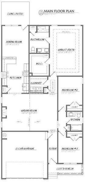 2D floor plan layout of this home in , Winder, GA (Image 4). 2D floor plan layout of this home in , Winder, GA (Image 4).