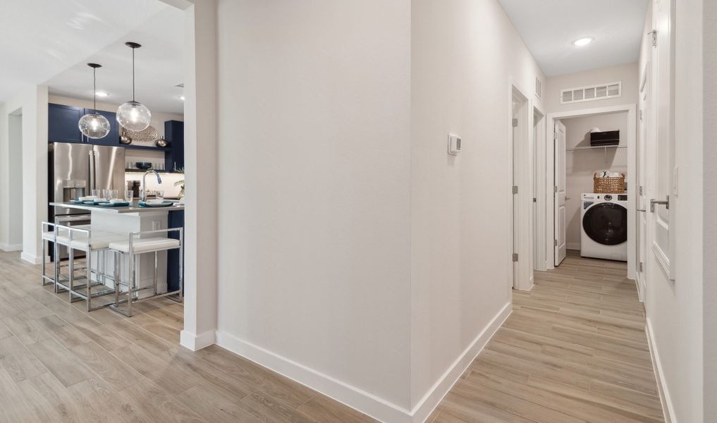 Hall leading to laundry room