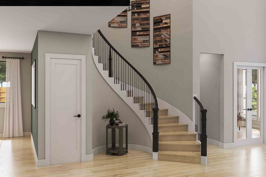 Representative furnished interior of a home built from the Camden by Tri Pointe Homes in Legacy Grove 90′, Montgomery (Image 6).