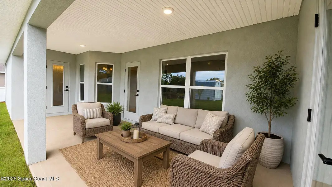 Exterior details and patio area of a home in Palm Bay, Palm Bay (Image 3). Exterior details and patio area of a home in Palm Bay, Palm Bay (Image 3).