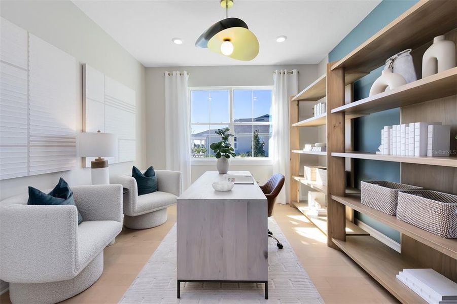 Model Home Design Only. Pictures and furnishings are for illustrative purposes only. Elevations, colors and options may vary. Furniture is for model home staging only.