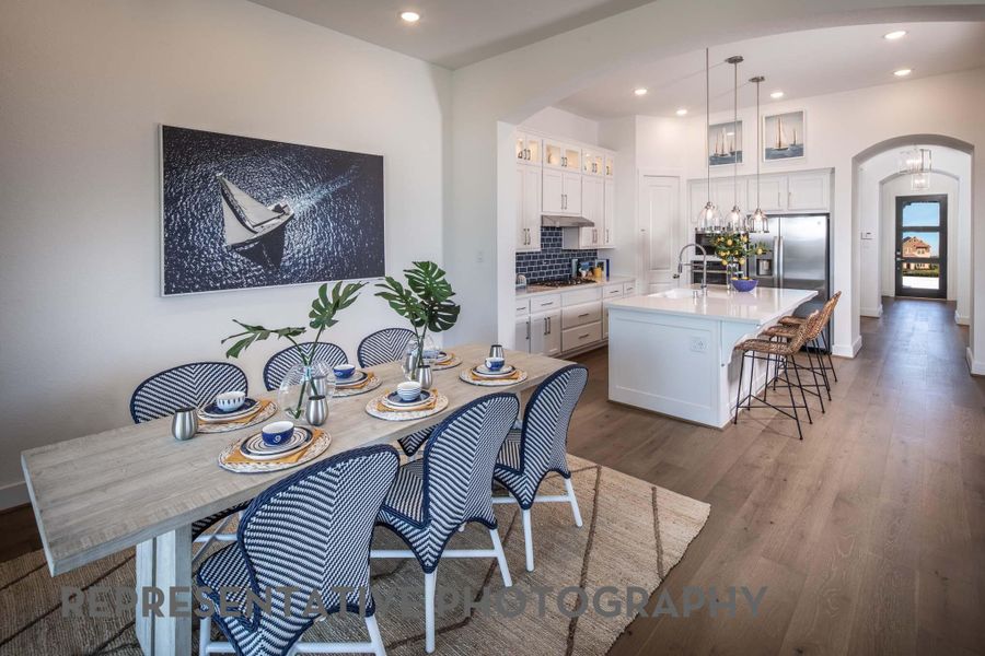 Furnished interior view inside a new home in 6 Creeks at Waterridge, Kyle (Image 4). Furnished interior view inside a new home in 6 Creeks at Waterridge, Kyle (Image 4).