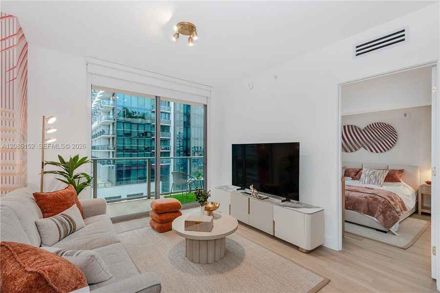 Furnished interior view inside a new home in , Miami (Image 5).