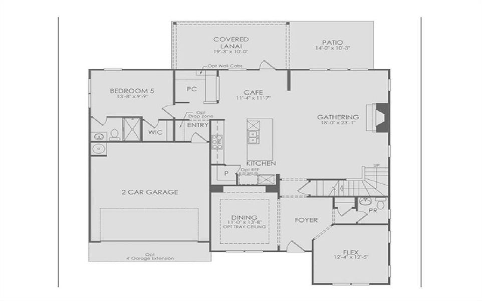 2D floor plan layout of this home in Silverwood, Cumming, GA (Image 4).