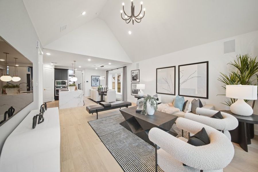 Furnished interior view inside a new home in Meridiana 40', 65', Manvel (Image 10).