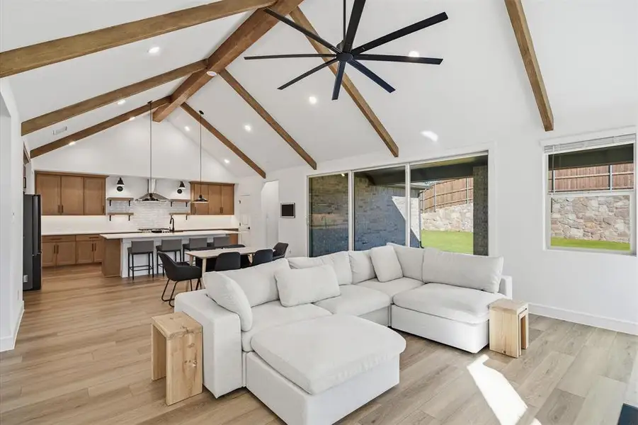 Furnished interior view inside a new home in Monterra, Fate (Image 4).