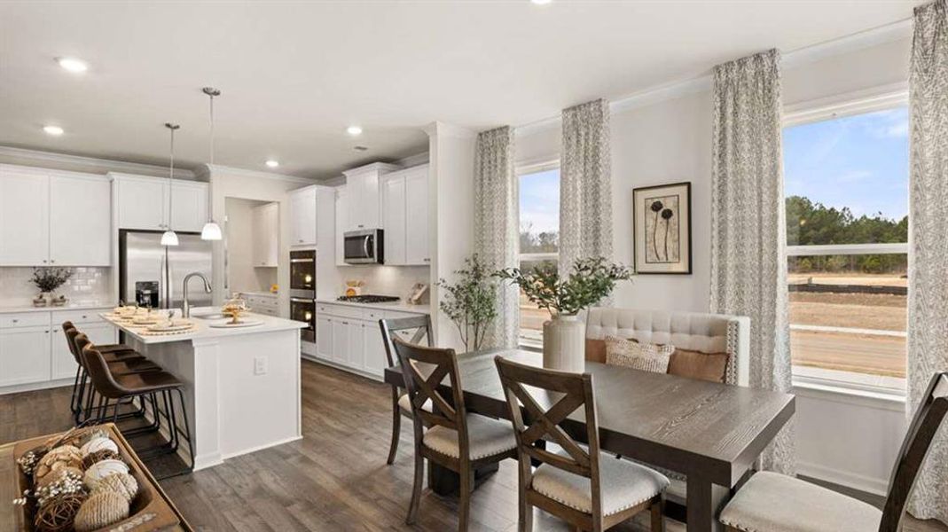 Furnished interior view inside a new home in Heritage Pointe, Senoia (Image 17). Furnished interior view inside a new home in Heritage Pointe, Senoia (Image 17).
