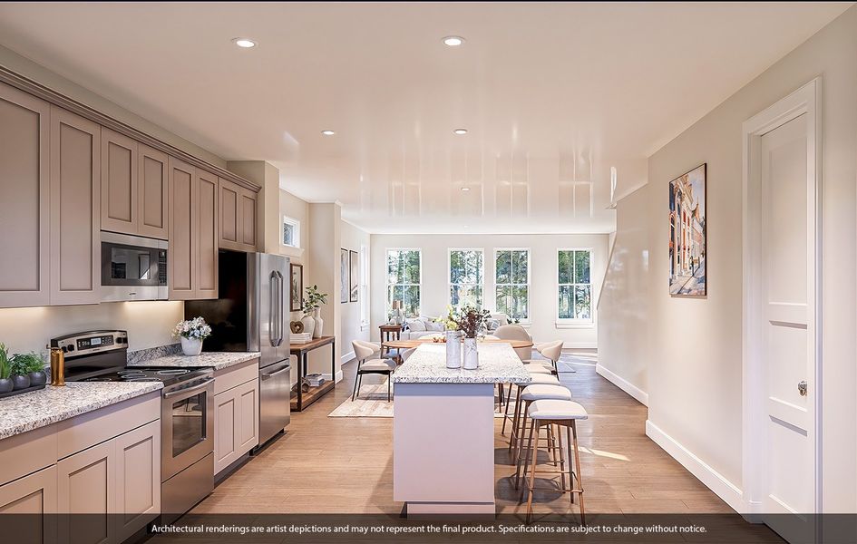 Furnished interior view inside a new home in Nichols Landing, Charlotte (Image 7).