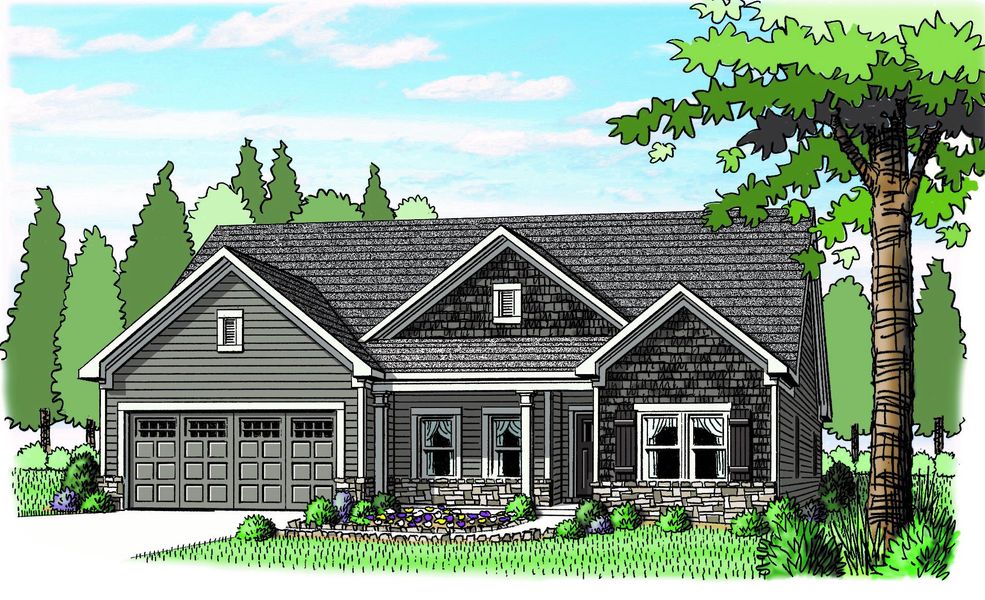 Representative rendering of the exterior for the The Everett by Reliant Homes (Image 4).