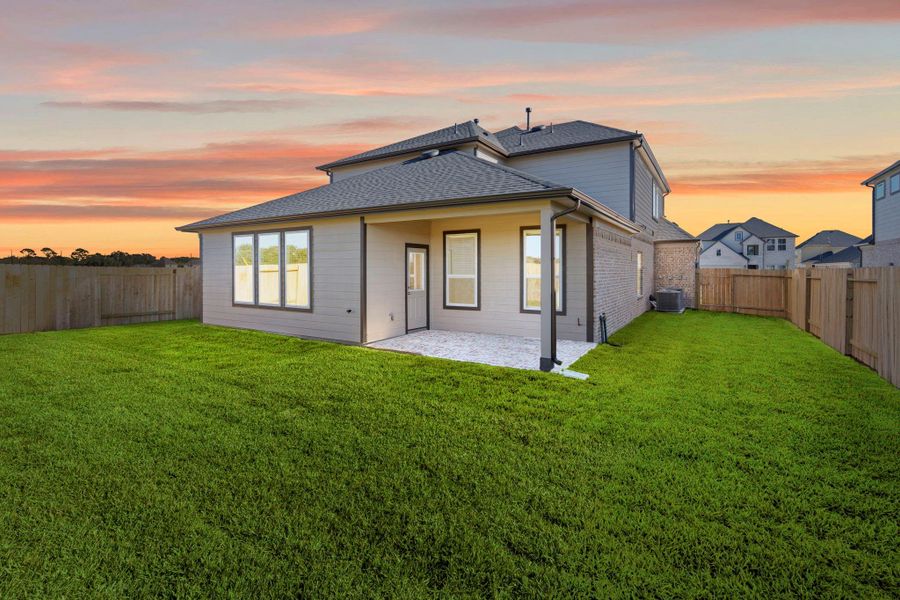Exterior details and patio area of a home in Briarwood Crossing, Rosenberg (Image 4). Exterior details and patio area of a home in Briarwood Crossing, Rosenberg (Image 4).