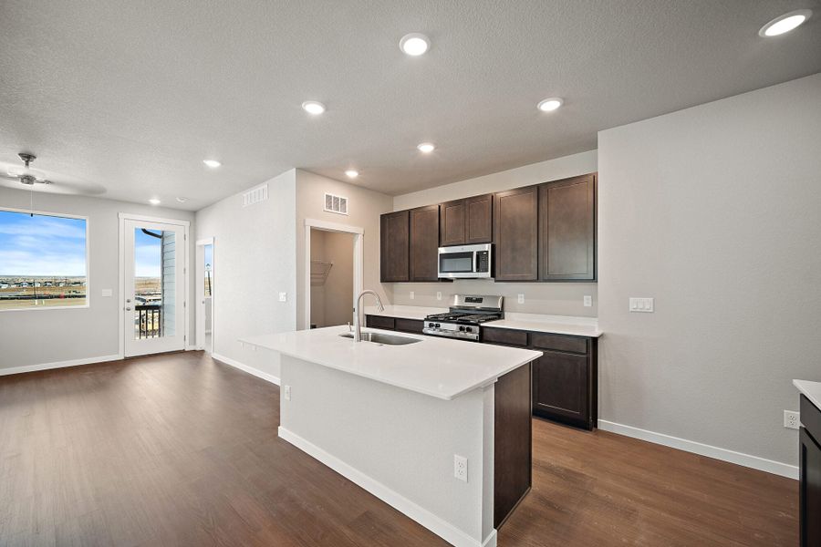Furnished interior view inside a new home in Ridge at Lorson Ranch, Colorado Springs (Image 7).