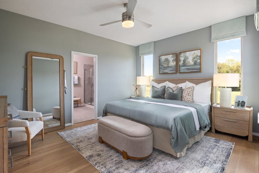 Representative furnished interior of a home built from the 1605 Modeled by KB Home in Brighton Trails, Hockley (Image 8).