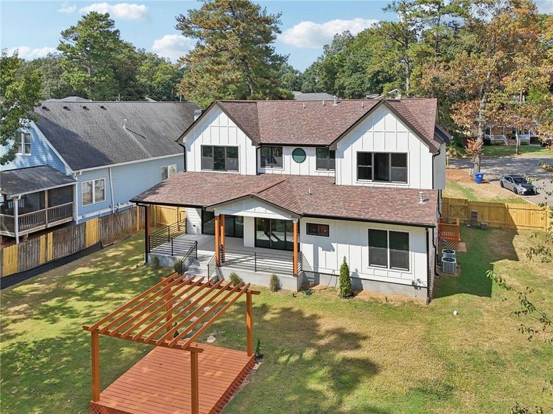 Exterior details and patio area of a home in , Atlanta (Image 28).