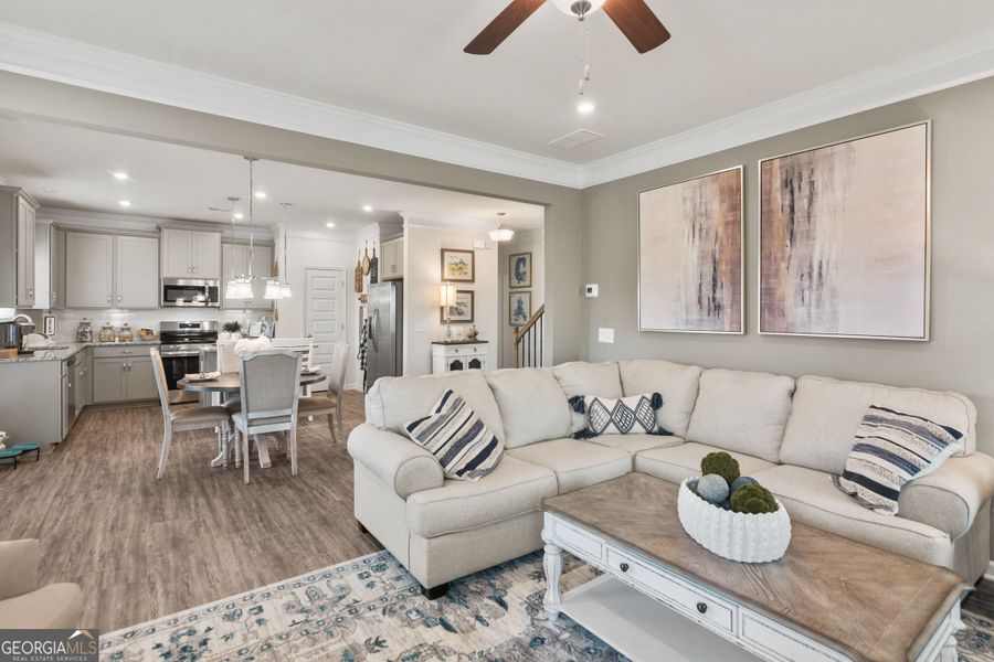 Furnished interior view inside a new home in Bryson Farms, Byron (Image 22).