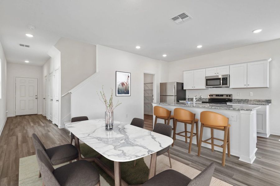 Representative furnished interior of a home built from the Barnard by Starlight Homes in The Wilder, Adkins (Image 6).