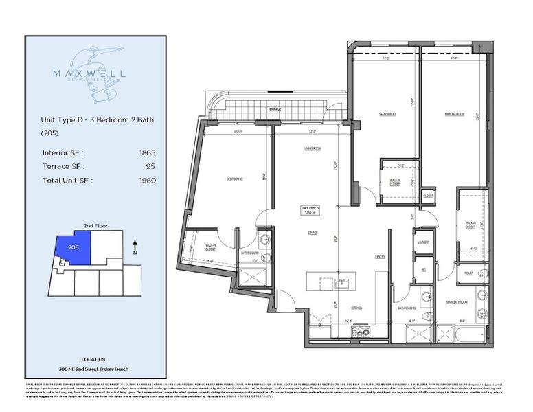 2D floor plan layout of this home in , Delray Beach, FL (Image 3).