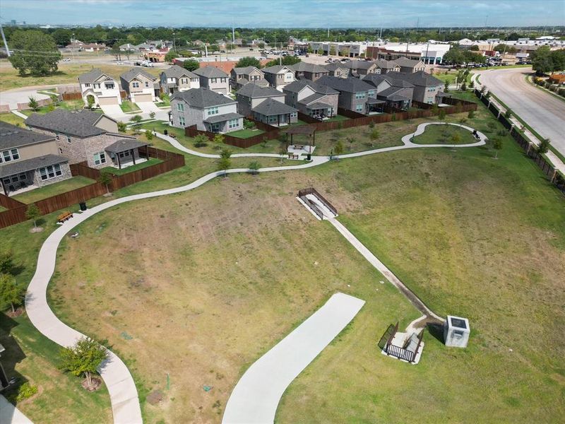 Birds eye view of property