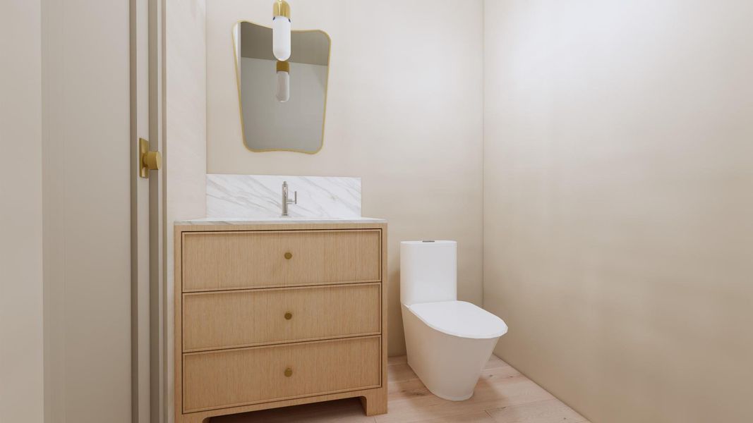 Powder room 2 rendering Powder room 2 rendering