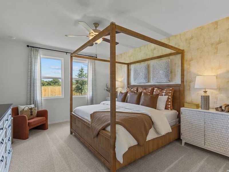 Furnished interior view inside a new home in Comanche Ridge, San Antonio (Image 18). Furnished interior view inside a new home in Comanche Ridge, San Antonio (Image 18).