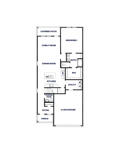 2D floor plan layout of this home in Maple Woods, Hockley, TX (Image 3).