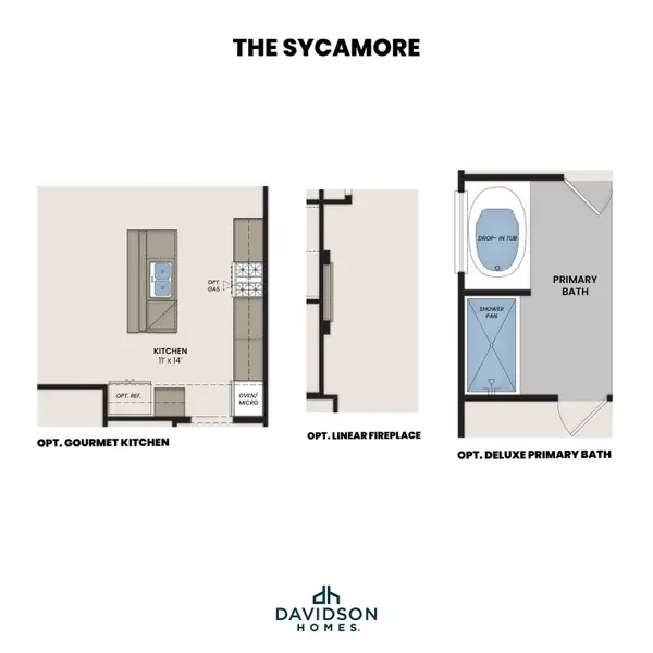 2D floor plan layout for the The Sycamore B by Davidson Homes LLC in Parks at Foster Crossing, Anna, TX (Image 5).