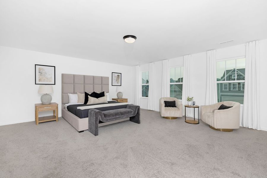 Representative furnished interior of a home built from the Calgary by True Homes in Westbrook Falls, Colfax (Image 11).