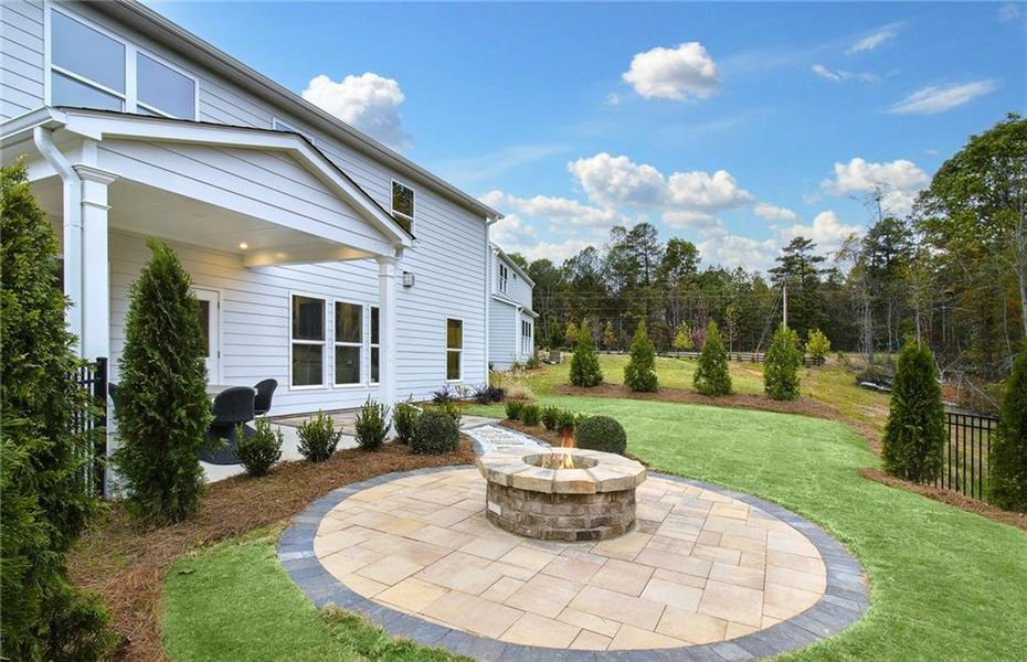 Exterior details and patio area of a home in Hunters Creek, Flowery Branch (Image 20). Exterior details and patio area of a home in Hunters Creek, Flowery Branch (Image 20).