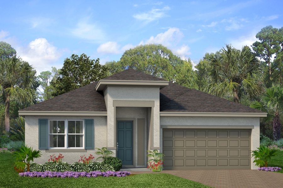 Representative exterior photo of a completed home built from the Evolve by Park Square Residential in Tarpon Bay, Haines City, FL (Image 19). Representative exterior photo of a completed home built from the Evolve by Park Square Residential in Tarpon Bay, Haines City, FL (Image 19).