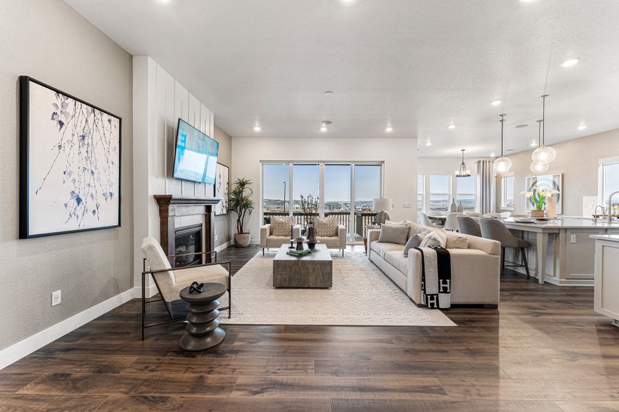 Representative furnished interior of a home built from the Columbine by Taylor Morrison in Dawson Trails, Castle Rock (Image 10).
