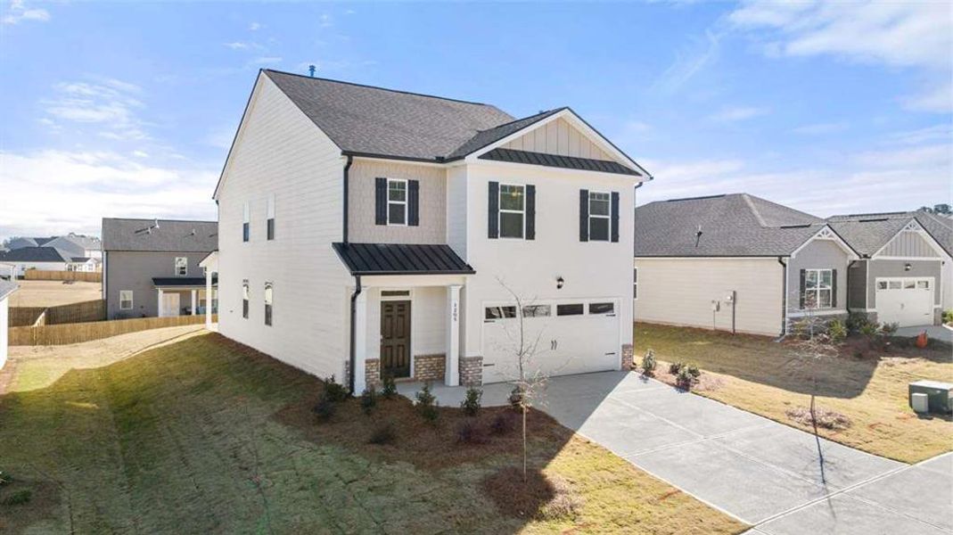 Exterior details and patio area of a home in Shoal Creek, Hampton (Image 20).