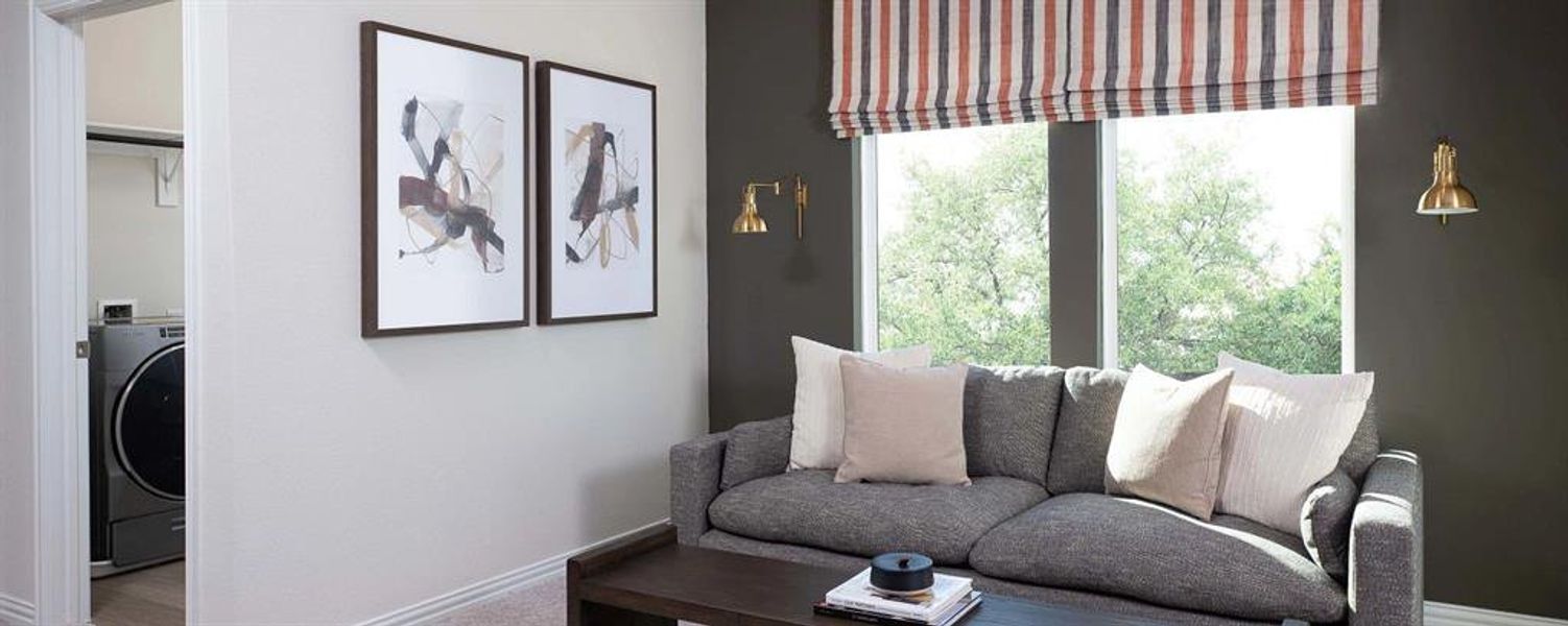 Furnished interior view inside a new home in The Farm, Allen (Image 7). Furnished interior view inside a new home in The Farm, Allen (Image 7).