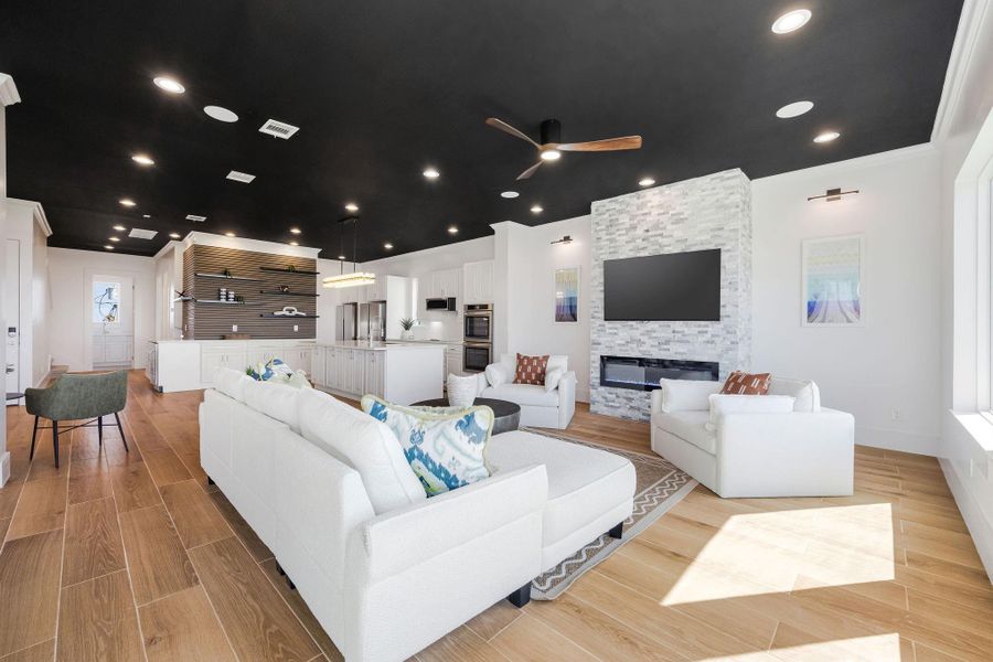 Furnished interior view inside a new home in , Galveston (Image 16).