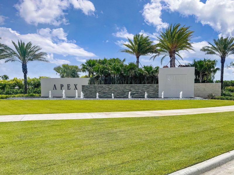 Front exterior of a new home in Apex at Avenir, Palm Beach Gardens, FL, highlighting curb appeal (Image 29).
