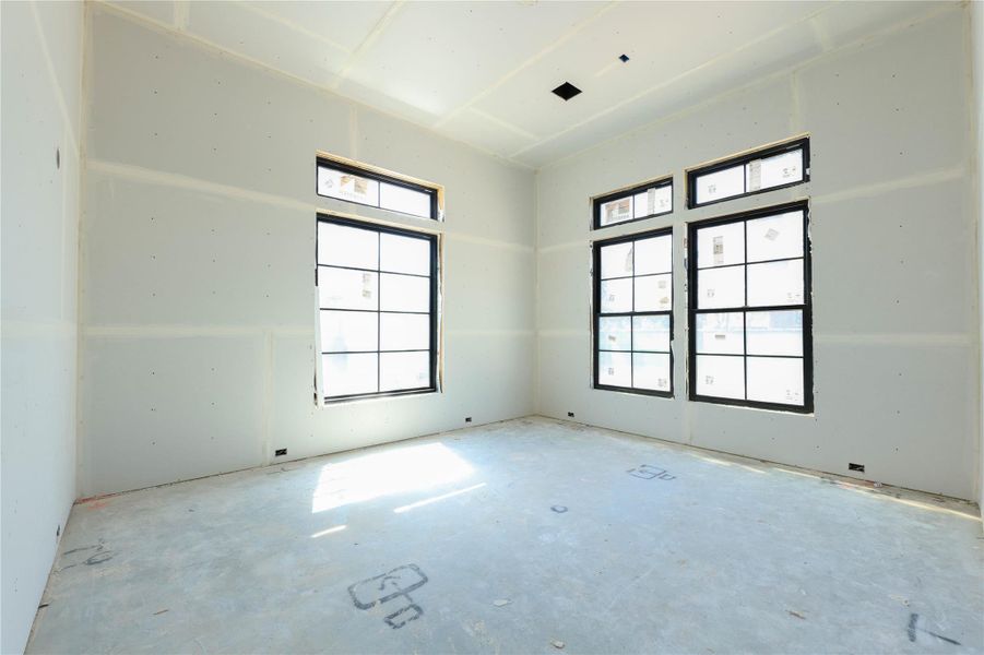 Formal Dining Room is spacious for large furniture. Designed selected Chandelier & engineered wood floors will be installed. Large windows w/ transoms allow natural light to flow through.