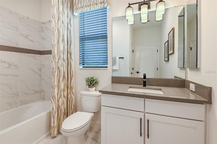 Furnished interior view inside a new home in Hidden Ridge, New Port Richey (Image 15). Furnished interior view inside a new home in Hidden Ridge, New Port Richey (Image 15).