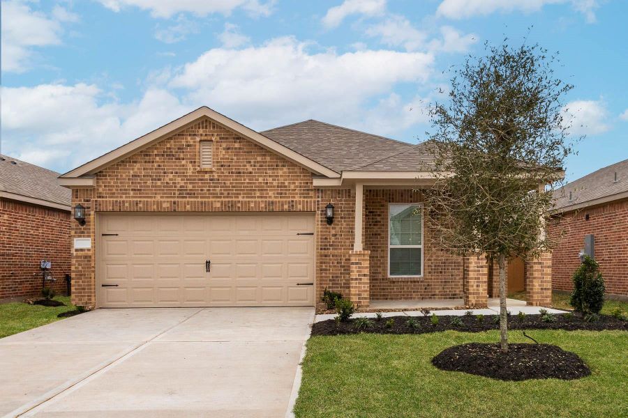 Front exterior of a new home in Emberly, Beasley, TX, highlighting curb appeal (Image 1). Front exterior of a new home in Emberly, Beasley, TX, highlighting curb appeal (Image 1).