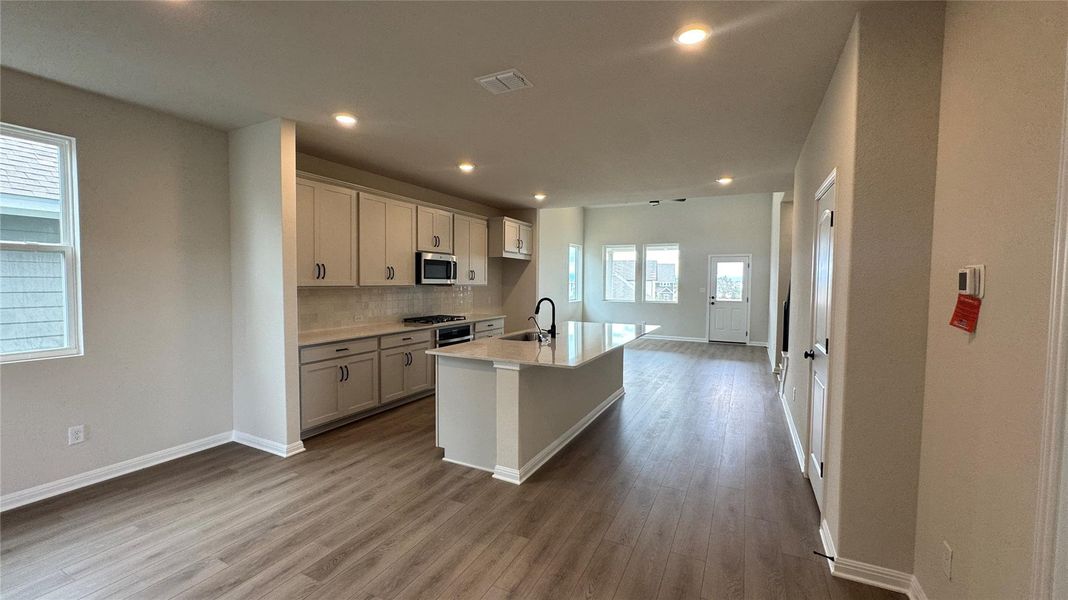 Furnished interior view inside a new home in Cannon Ranch 40s, Dripping Springs (Image 3). Furnished interior view inside a new home in Cannon Ranch 40s, Dripping Springs (Image 3).