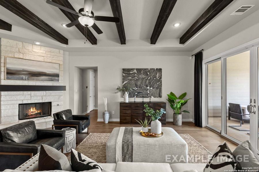 Furnished interior view inside a new home in Potranco Oaks, Castroville (Image 31).