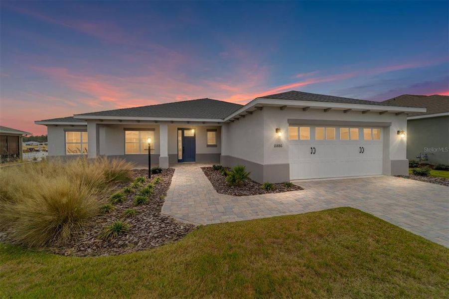 Front exterior of a new home in , Ocala, FL, highlighting curb appeal (Image 2). Front exterior of a new home in , Ocala, FL, highlighting curb appeal (Image 2).