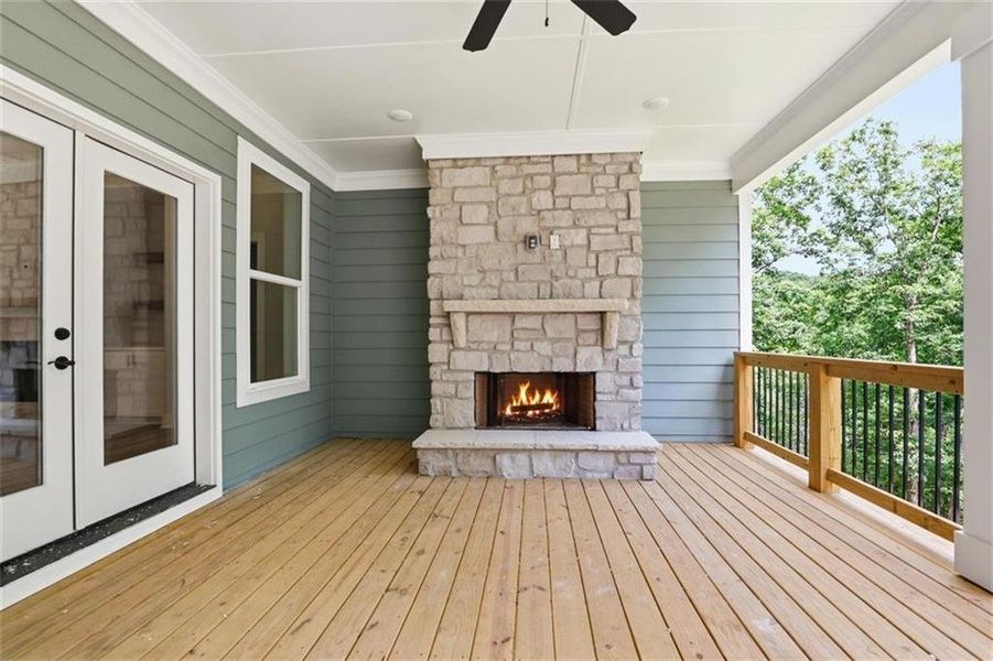 Exterior details and patio area of a home in , Clarkesville (Image 30).
