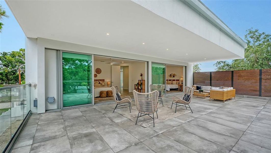 Exterior details and patio area of a home in , Sarasota (Image 40).
