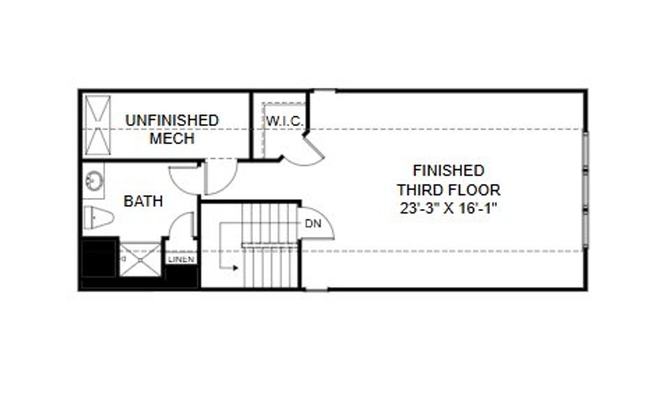 2D floor plan layout for the Mason by HHHunt Homes LLC in The Summit at Morgan Ridge, Chapel Hill, NC (Image 10).
