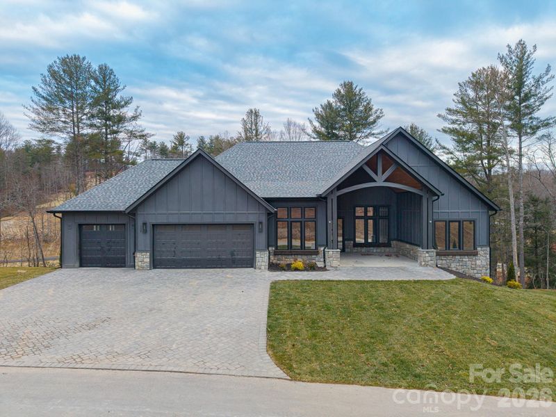Front exterior of a new home in , Horse Shoe, NC, highlighting curb appeal (Image 23).