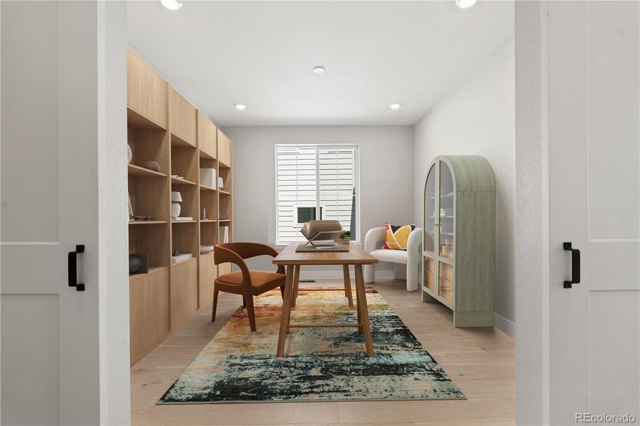 Furnished interior view inside a new home in Gallery at The Canyons, Castle Pines (Image 28).